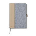 A5-notitieboek van gerecycled vilt, 160 pagina's, grijs