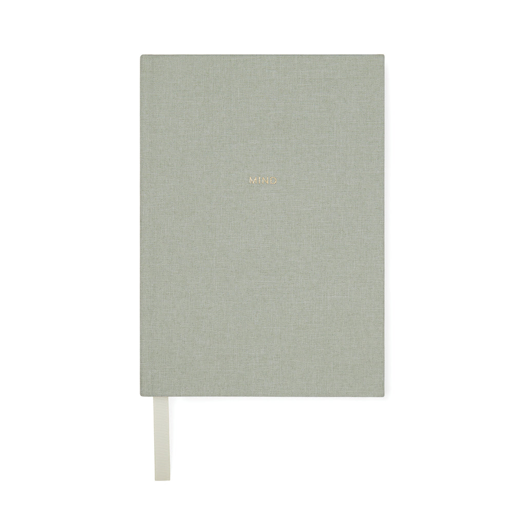 Mindfulness-dagboek A5 met sjablonen, gerecycled papier, groen
