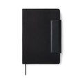 A5-notitieboek met magnetische sluiting, imitatieleer, zwart