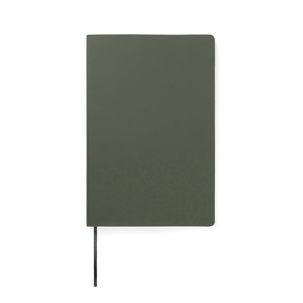 Softcover notitieboek A5, navulbaar, 160 pagina's, groen