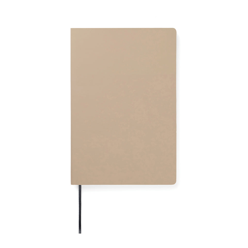 Softcover notitieboek A5, navulbaar, 160 pagina's, greige