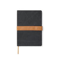 A5-notitieboek met canvas omslag en magneetsluiting, zwart
