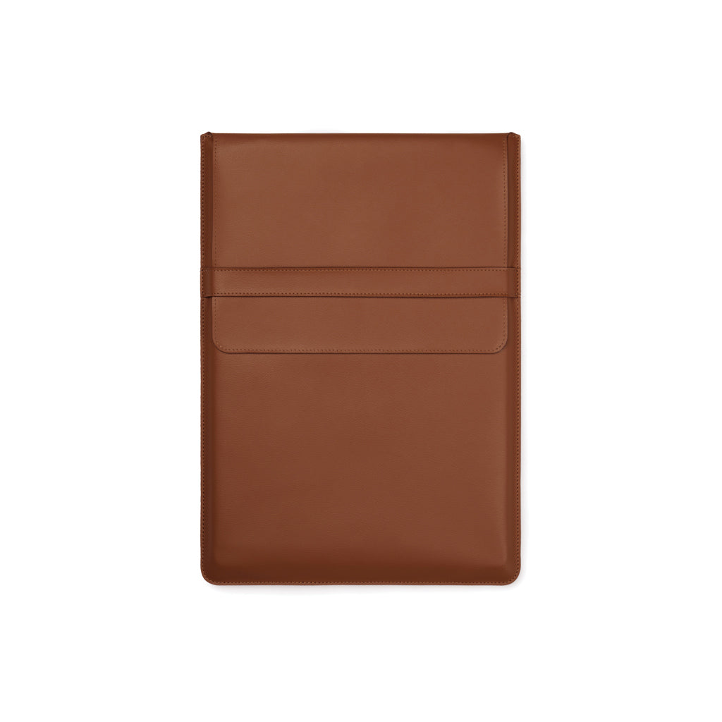Laptophoes 14 inch met klep als muismat, bruin