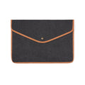 Laptophoes 14 inch, gevoerd, gerecycled canvas, zwart