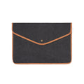 Laptophoes 16 inch, gevoerd, gerecycled canvas, zwart