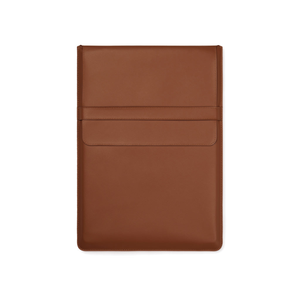 Laptophoes 16 inch met klep als muismat, bruin