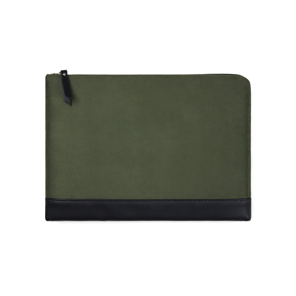Laptophoes 16 inch met extra lange rits, groen
