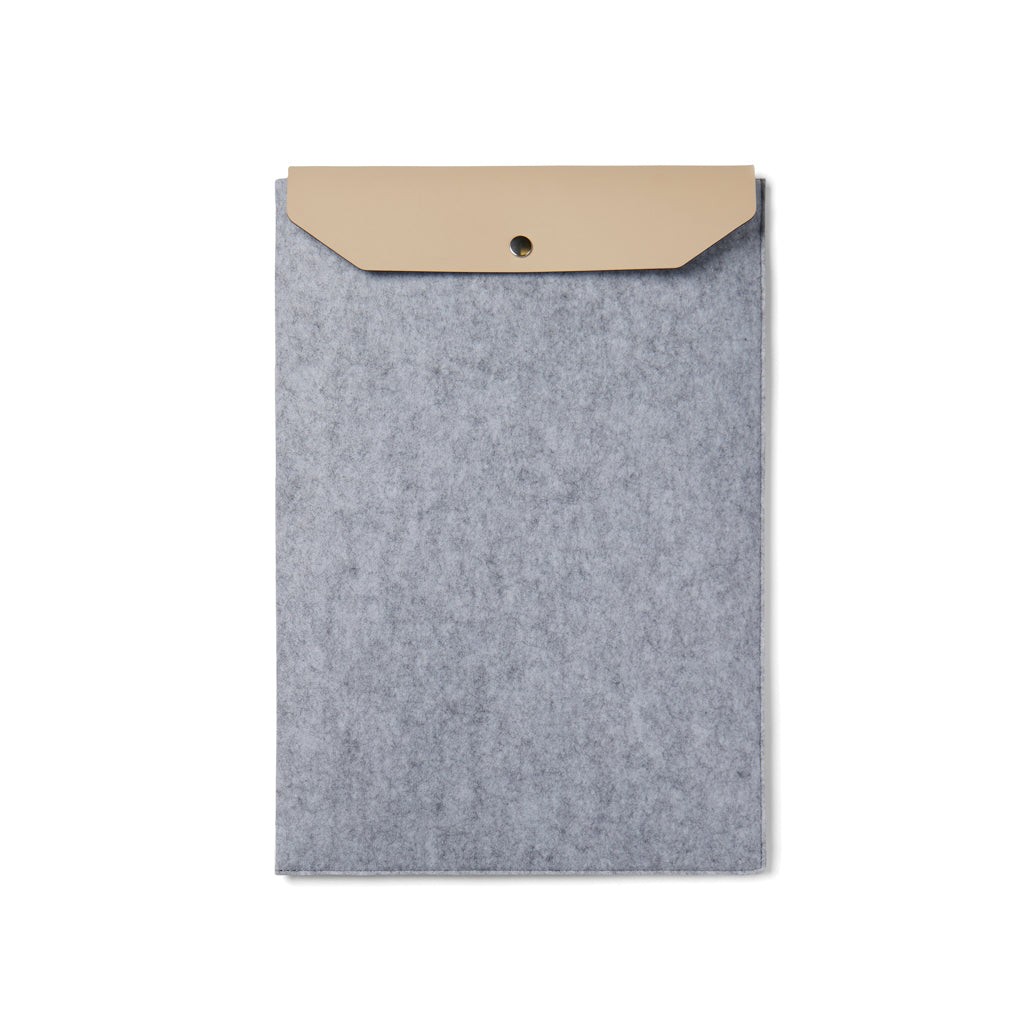 Laptophoes 17 inch van gerecycled vilt, grijs