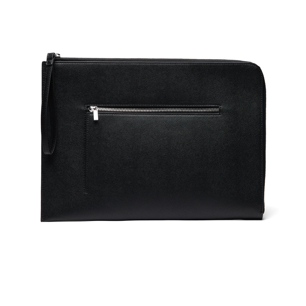 Laptophoes 16 inch met dubbele zijopening, zwart