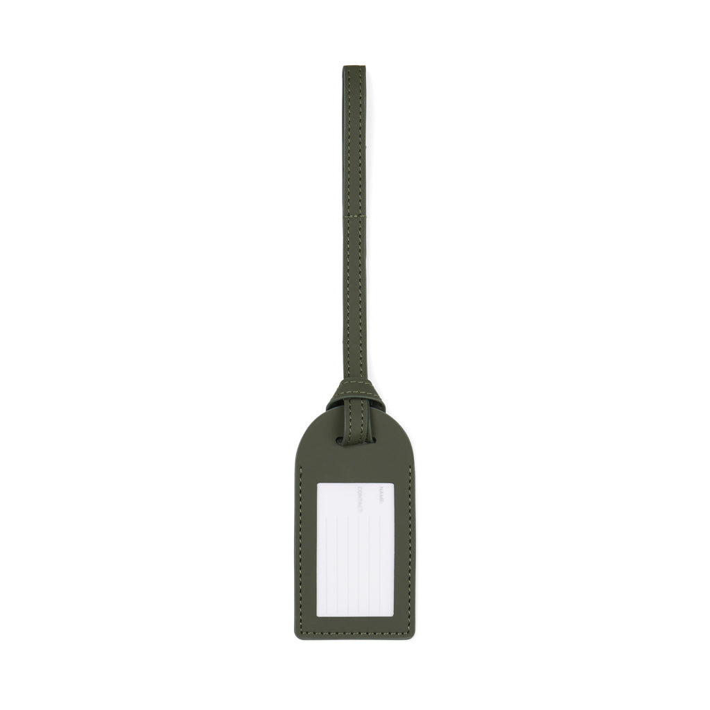 Bagagelabel met adreslabel, gerecycled, groen