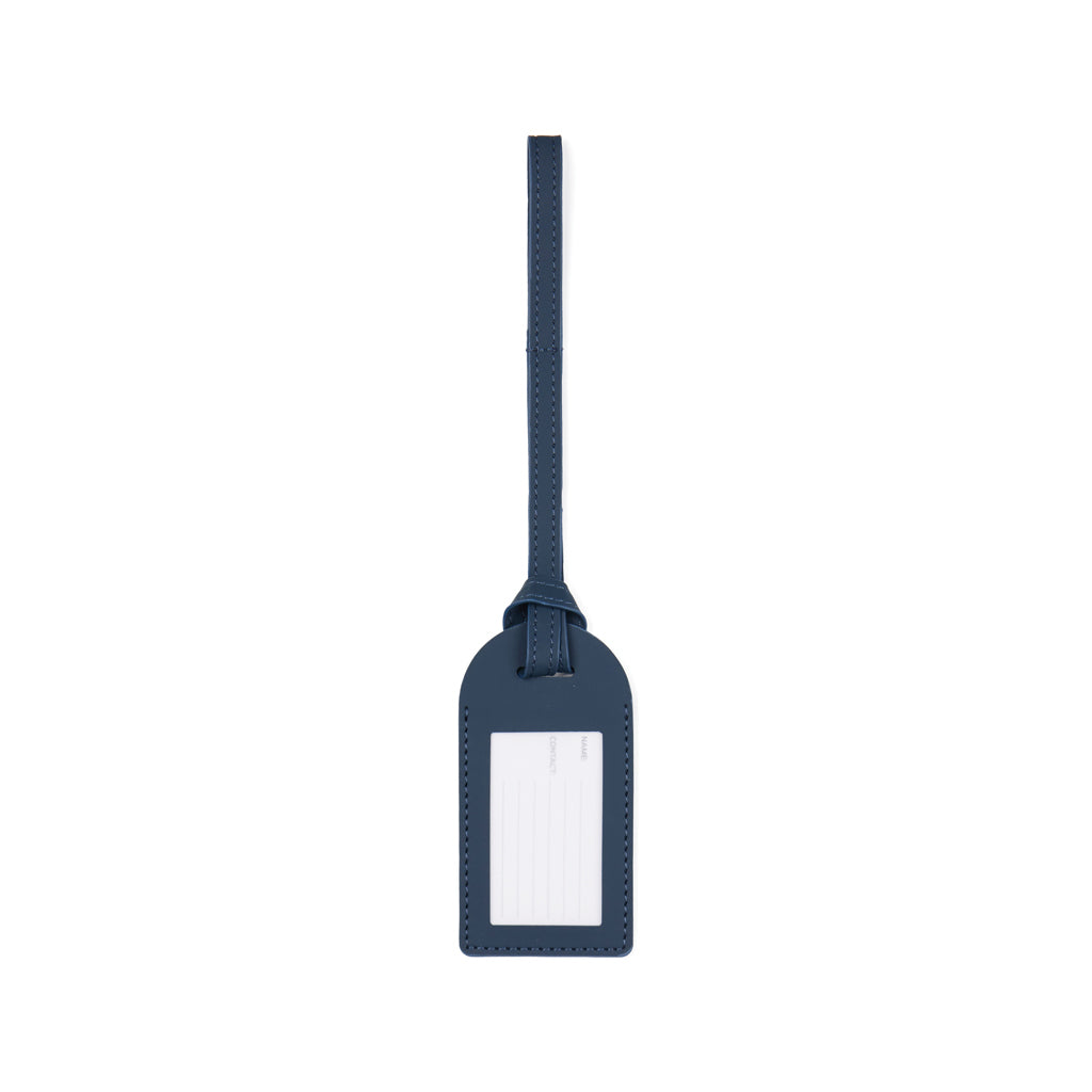 Bagagelabel met adreslabel, gerecycled, donkerblauw