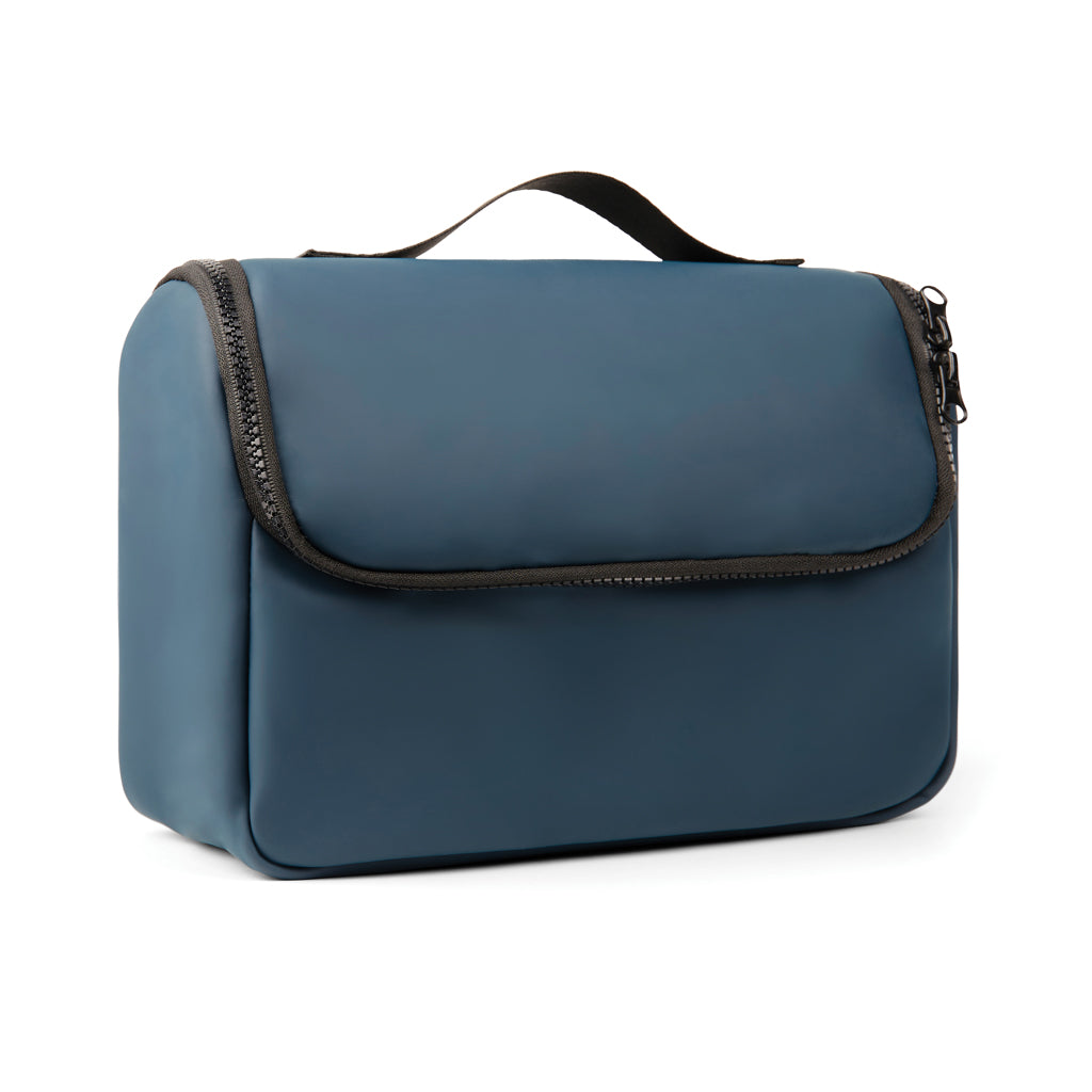 Reistoilettas met ophanghaak, donkerblauw