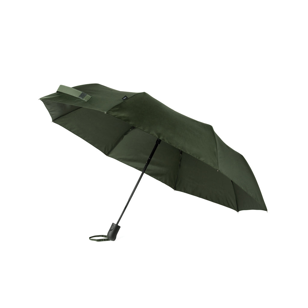 Paraplu 21 inch, compact, gerecycled polyester, groen