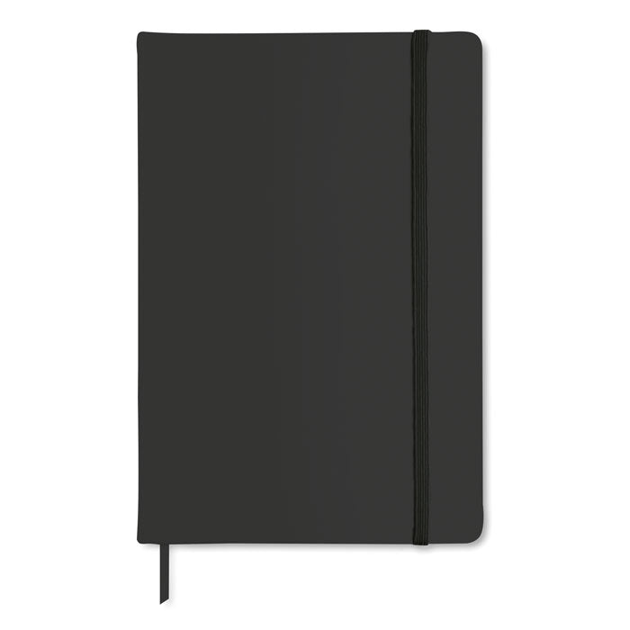 Notitieboek A5 met harde kaft, gerecycled papier, zwart