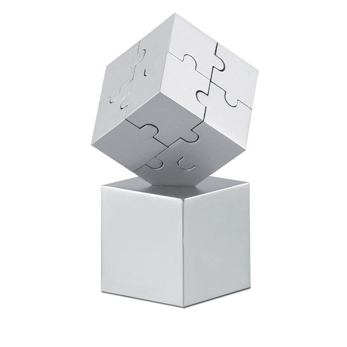 3D magneetpuzzel van metaal, mat zilver