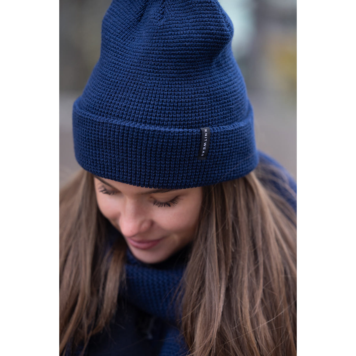 Beanie van fijn breisel met eigen logo, foto 2