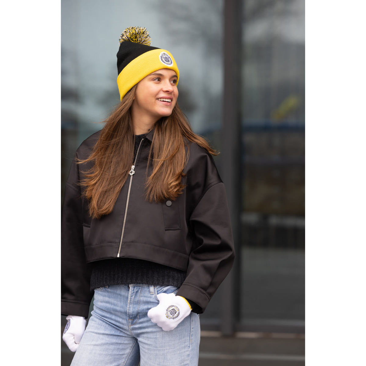 Beanie met omslag en eigen logo, foto 2