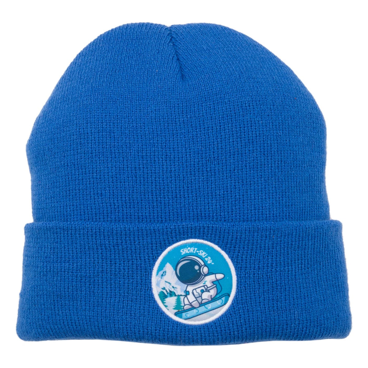 Beanie met omslag en eigen logo