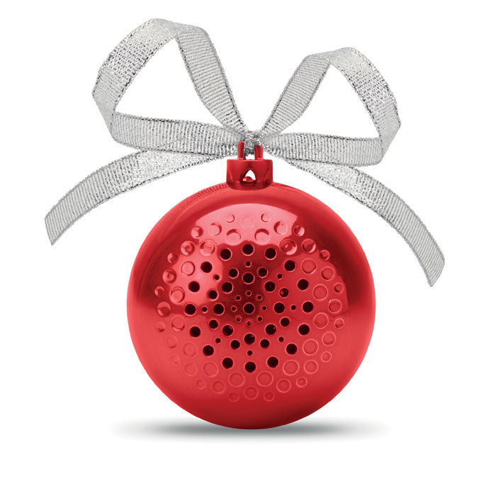 Kerstbal met draadloze speaker, rood