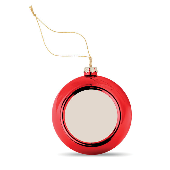 Kerstbal met logo, rood