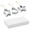 Set van 3 koekvormpjes van RVS, mat zilver