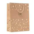Geschenkzakje van kraftpapier, goud