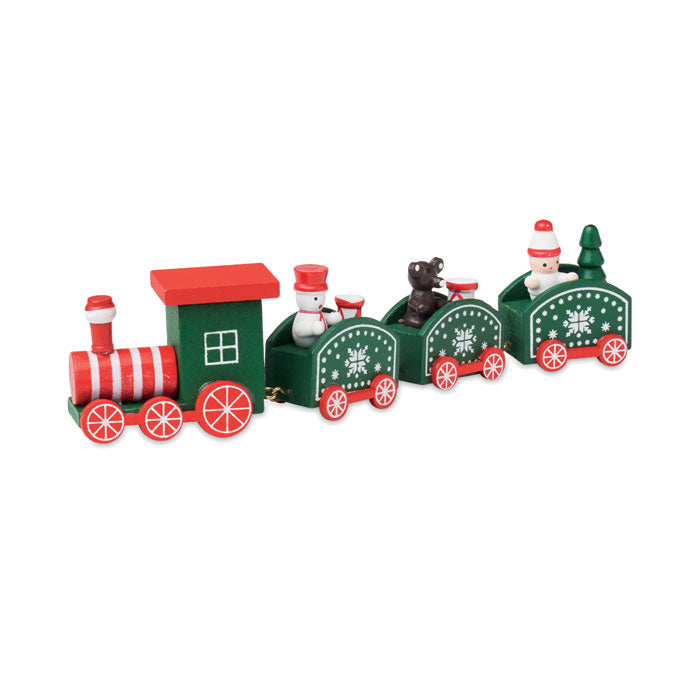 Houten decoratieve kersttrein, mix