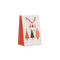 Kerstcadeautasje van papier met label, FSC, wit