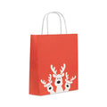 Kerstcadeauzakje van gerecycled papier, rood