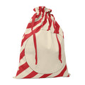 Katoenen trekkoordtas met kerstmotief, 50x70 cm, rood