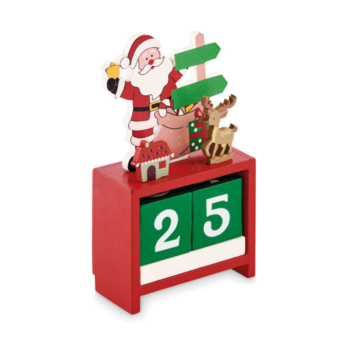 Houten aftelkalender voor de kerst, mix