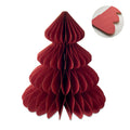 Vouwbare papieren kerstboomdecoratie, groot, rood