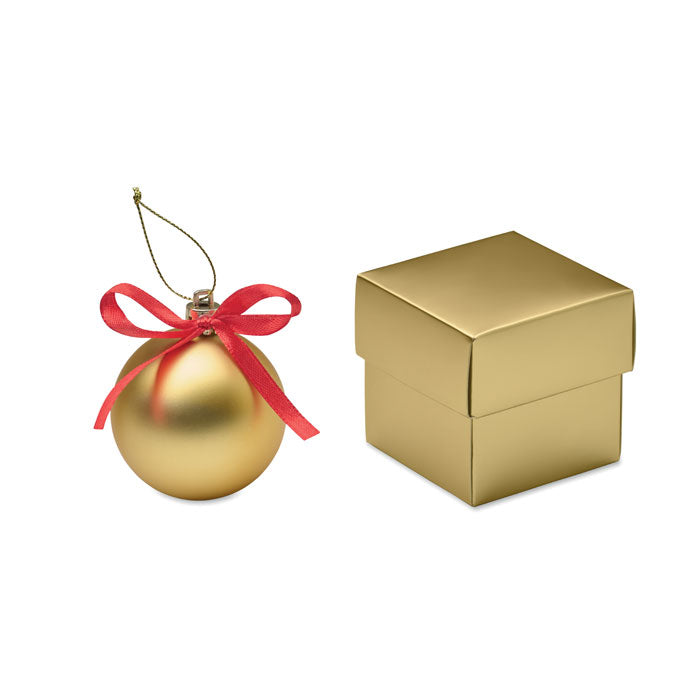 Kerstbal met lint, doorsnede 5,8 cm, goud