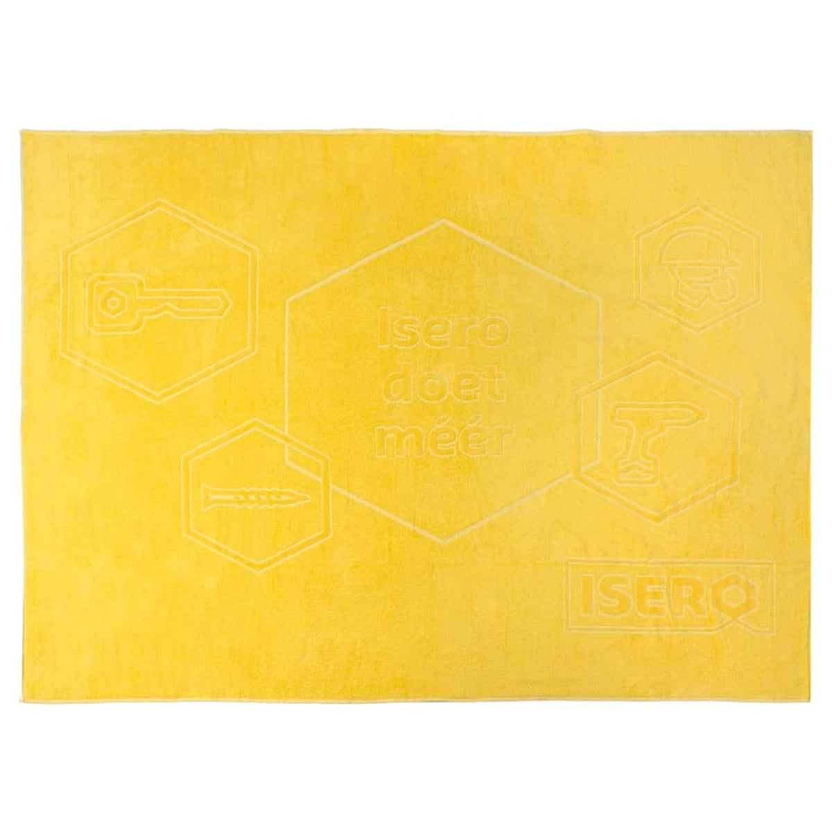 Handdoek met geweven reliëflogo, 350 g/m²