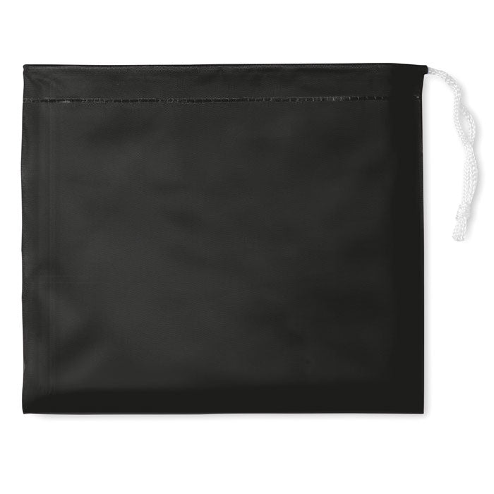 Opvouwbare poncho met capuchon, zwart
