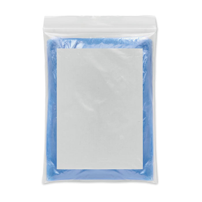 Opvouwbare regenponcho in polybag, blauw