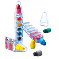 Waskrijtjes, set van 6, in transparante koker, transparant