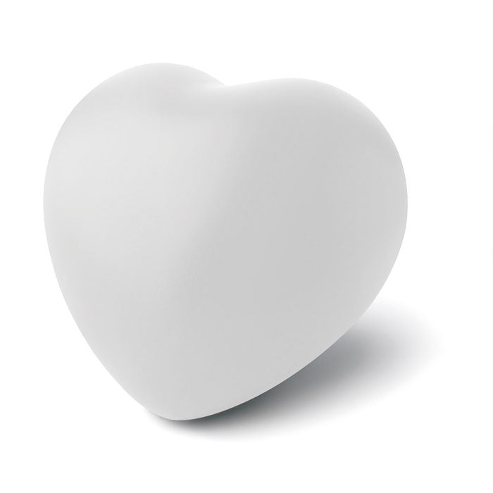 Anti-stressbal in hartvorm, wit