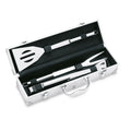 BBQ-gereedschapset van 3 delen in koffer, zilver