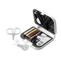 Reisnaaisetje met essentiële accessoires, wit
