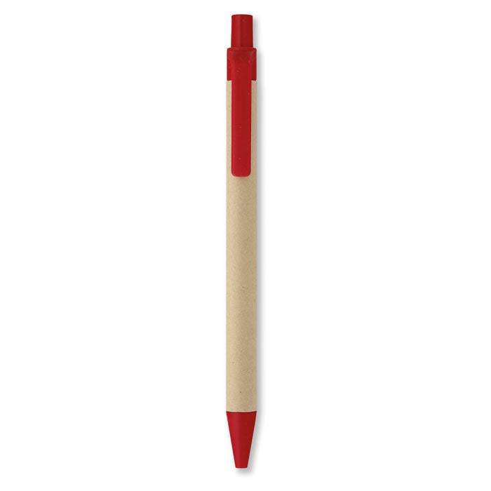 Balpen met gerecycled papieren grip, rood