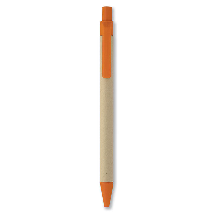 Balpen met gerecycled papieren grip, oranje