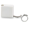Rolmaat met sleutelhanger, 1 meter, wit