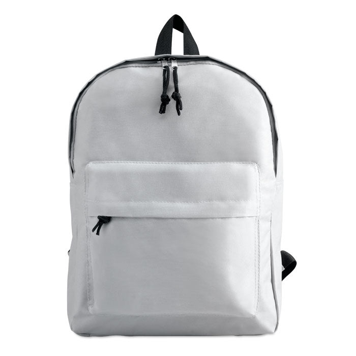 Rugzak met voorvak, 600D polyester, wit