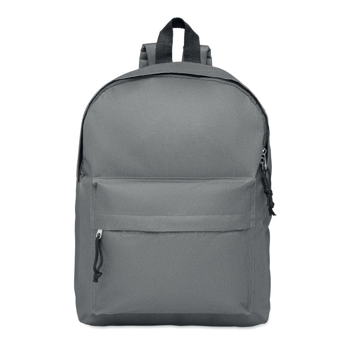 Rugzak met voorvak, 600D polyester, steengrijs