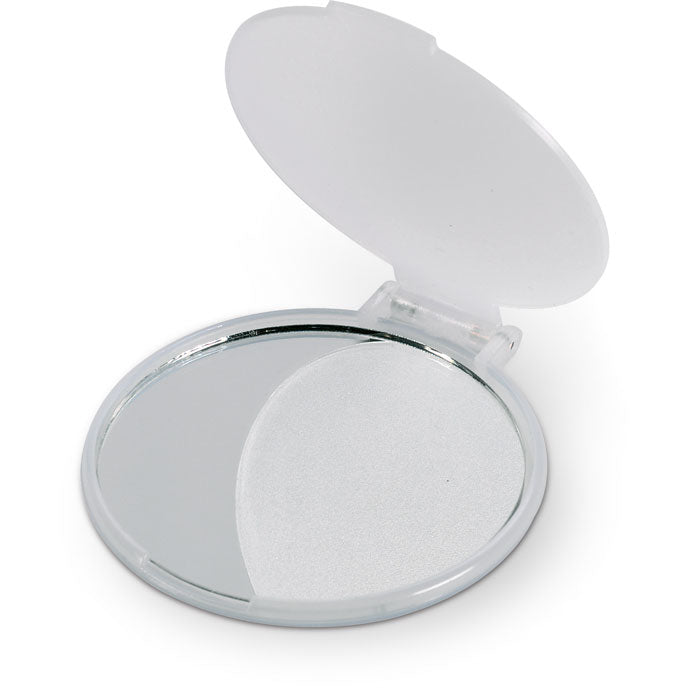 Ronde make-upspiegel, transparant wit