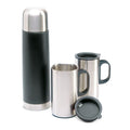 Isoleerfles met twee bekers, 500 ml, zwart