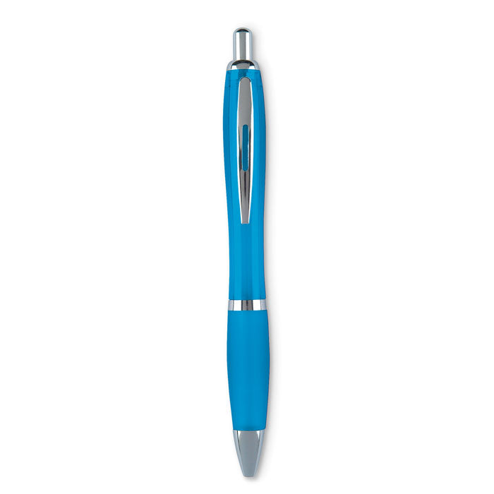 Balpen met drukknop, gerecycled ABS, turquoise