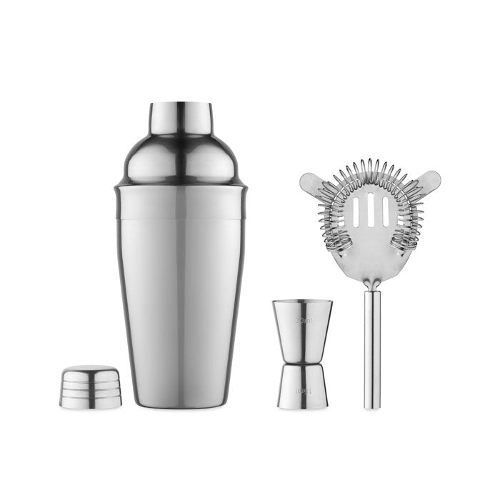 Cocktailset, glanzend zilver
