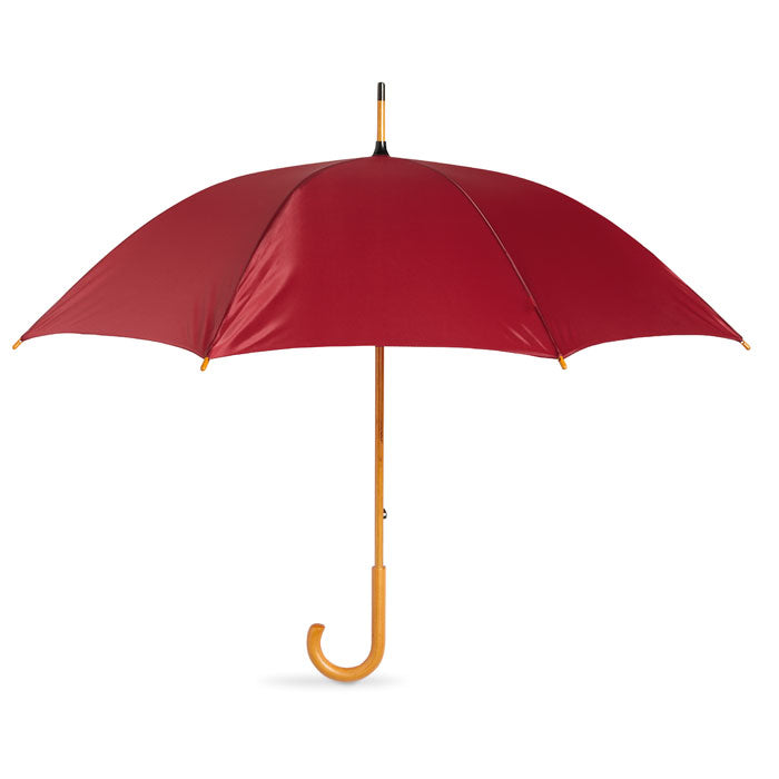 Paraplu 23 inch met houten steel, handmatig open, bordeaux